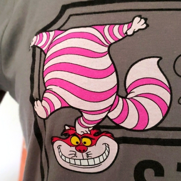 Disney Alice In Wonderland Stay Weird Grey T-Shirt Size Large - Picture 3 of 7